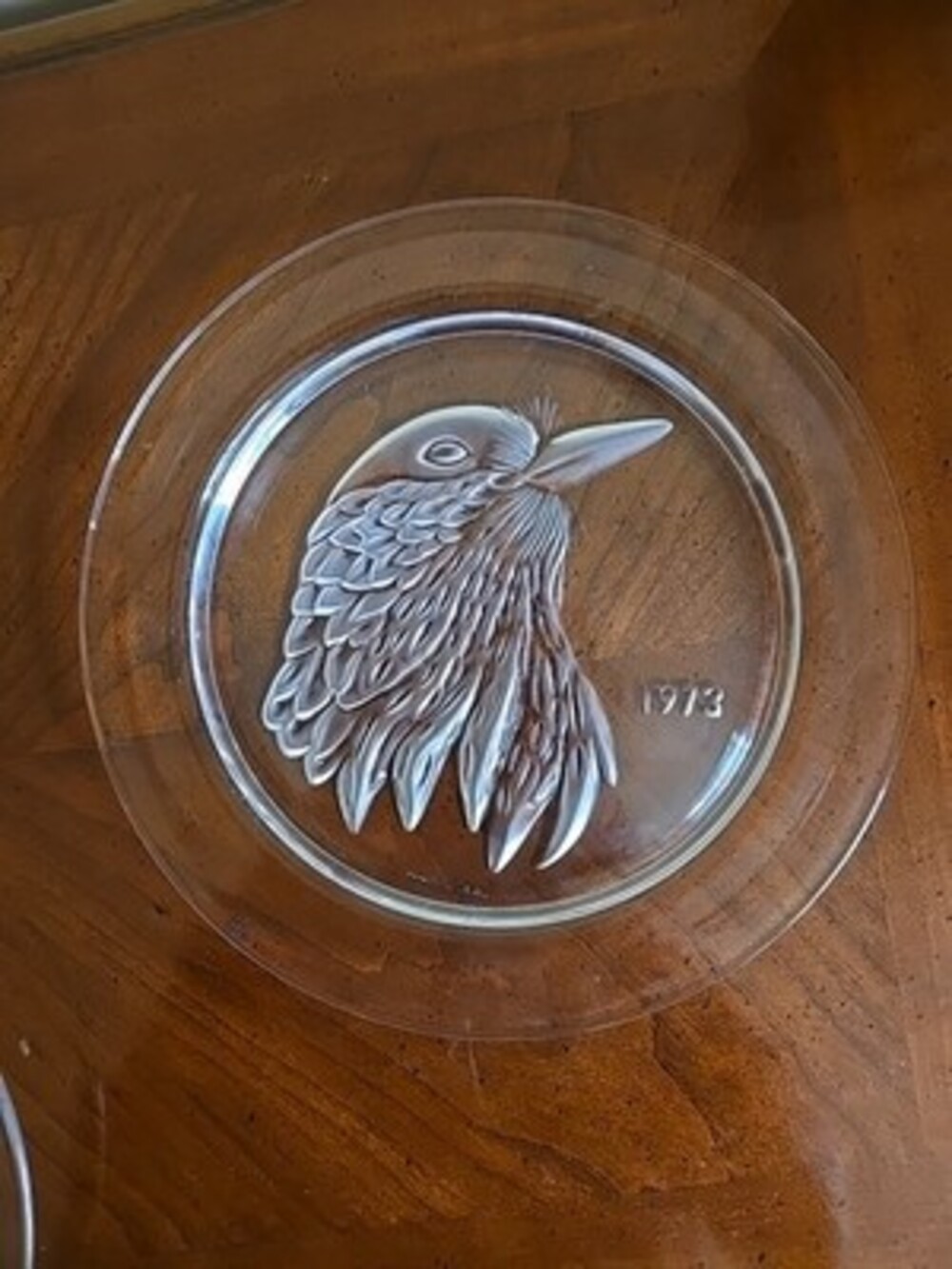 Lalique Crystal 1973 Petit Geai Jayling Annual Plate series
